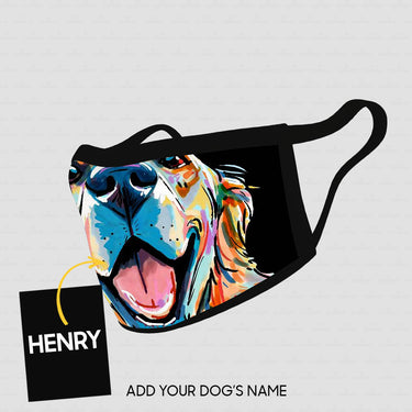 Personalized Dog Gift Idea - Zoom In Colorful Labrador For Dog Lovers - Cloth Mask